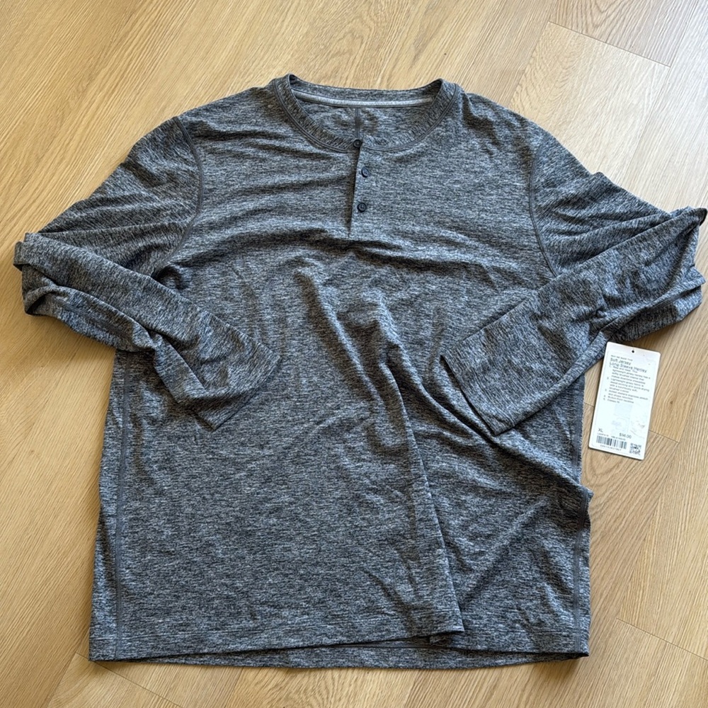 NEW lululemon soft jersey long sleeve Henley XL